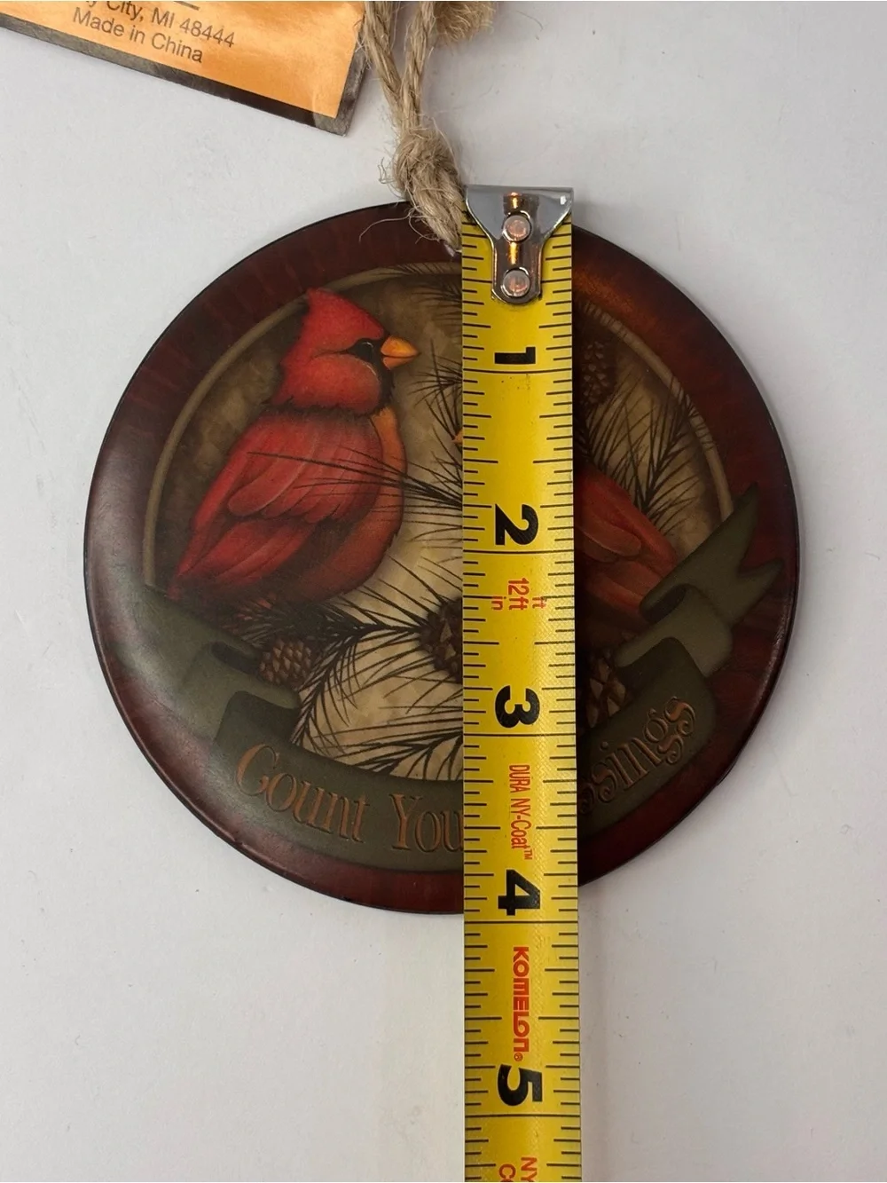 Crazy Mountain by Angela Anderson Cardinals “Count Your Blessings” Ornament 4